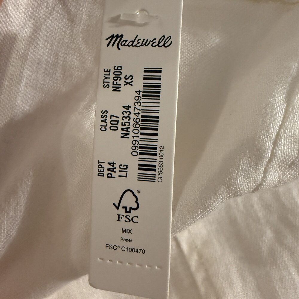 Madewell Linen Blend Princess Seamed Dress Old Money quiet luxury timeless NWT - Picture 6 of 9